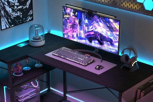 ¡Este escritorio en forma de L transformará tu setup gaming con el espacio que siempre soñaste!