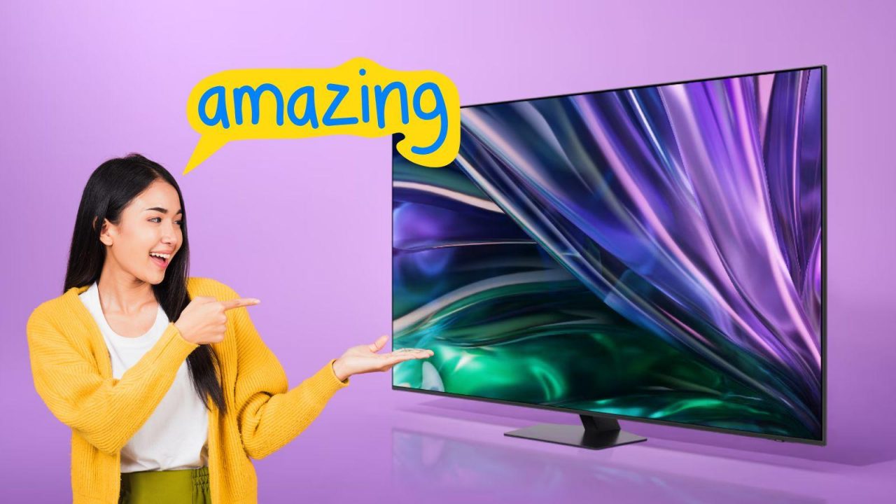 ¡Corre YA a Amazon! El televisor QLED 4K top de Samsung cae un 55 % y está volando