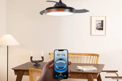 ¡No compres un ventilador de techo hasta ver este con aspas retráctiles y control desde iPhone!